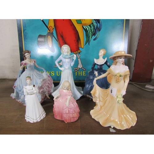 6 - COLLECTION OF PORCELAIN FIGURINES TO INC. ROYAL DOULTON