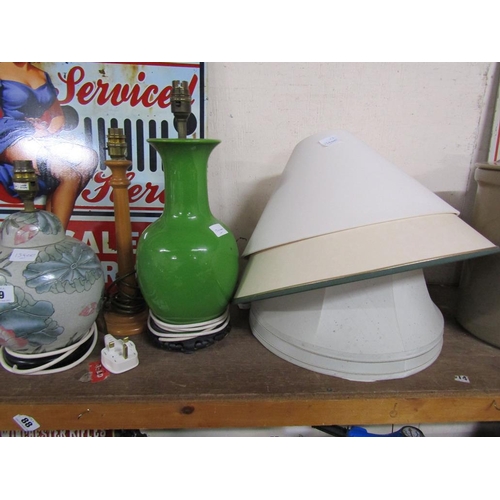 9 - COLLECTION OF TABLE LAMPS AND SHADES