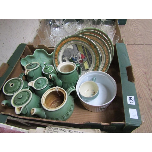 139 - MIXED  CERAMICS ETC TO INC. CRIES OF LONDON PLATES