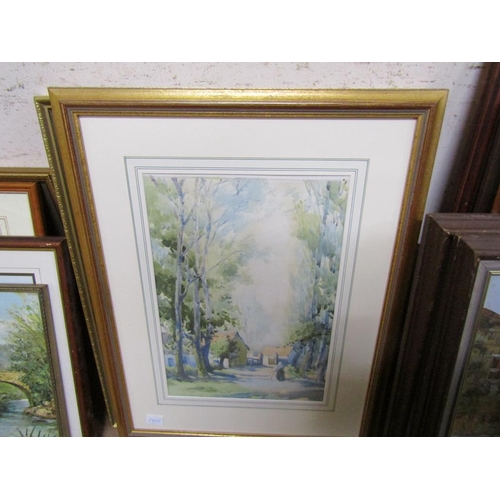 169 - COLLECTION OF FRAMED PRINTS AND A HALLMARK GUIDE