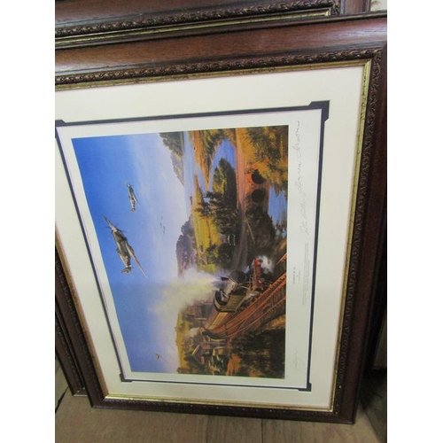 172 - COLLECTION OF FRAMED PRINTS - STEAM ENGINES