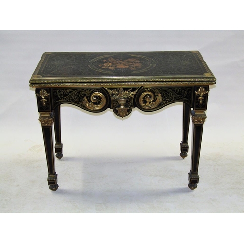 289 - A French card table c.1830, decorated with boullework and ormolu mounts in the manner of Andre-Charl... 