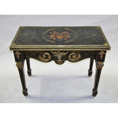 289 - A French card table c.1830, decorated with boullework and ormolu mounts in the manner of Andre-Charl... 