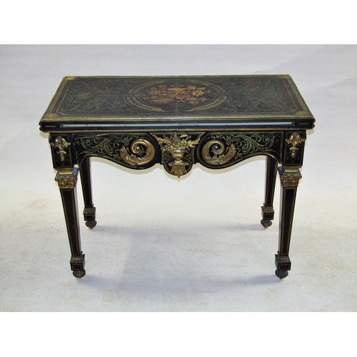 289 - A French card table c.1830, decorated with boullework and ormolu mounts in the manner of Andre-Charl... 