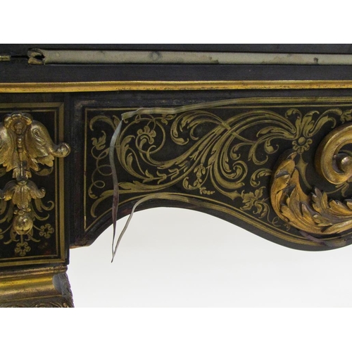 289 - A French card table c.1830, decorated with boullework and ormolu mounts in the manner of Andre-Charl... 