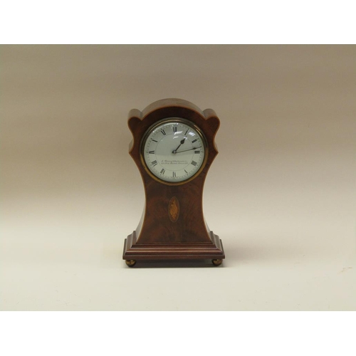 35 - An early 20c French mantel timepiece retailed by Watherston's of Old Bond Street.  The single train ... 