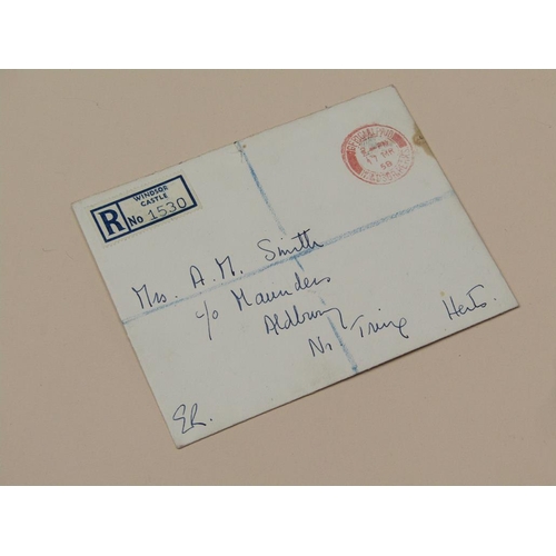 6 - A letter from HM Queen Elizabeth II hand written in pen and ink and dated March 16th 1958, directed ... 