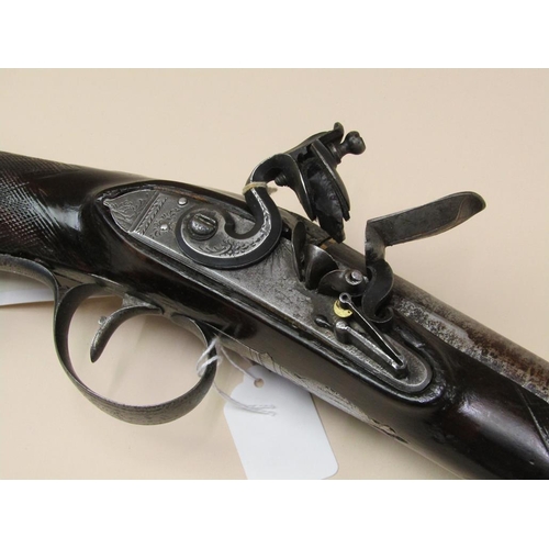 13 - An English flint lock sporting gun by Sharp of Lancing, West Sussex, c.1820,  with figured walnut st... 