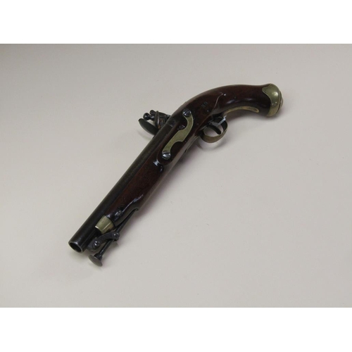 18 - An early 19c flintlock pistol, c.1820, with Tower proofs and stamped with crowned GR and Tower, 9in ... 