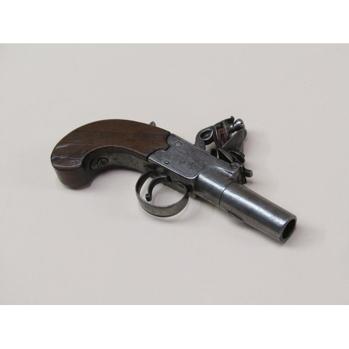 22 - A flintlock pocket pistol by Twigg of London, c1780/1800, 2.5in barrel, 6.25in long.