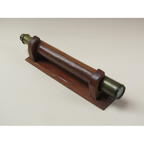 47 - An early 19c single draw telescope, the draw tube engraved 'Stebbing , Southampton Improved Day or N... 