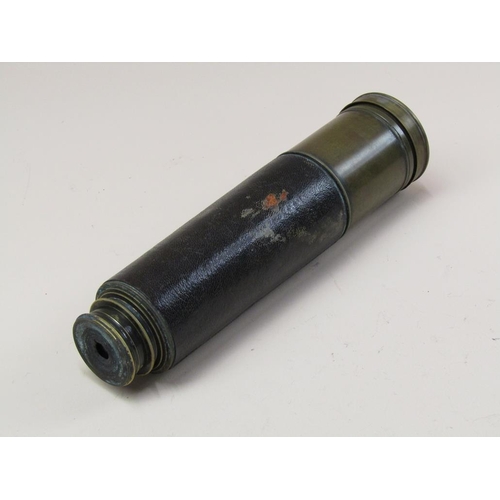 49 - An early 20c three draw telescope, the draw tube engraved 'The MacLoed' Negretti & Zambra London R/2... 