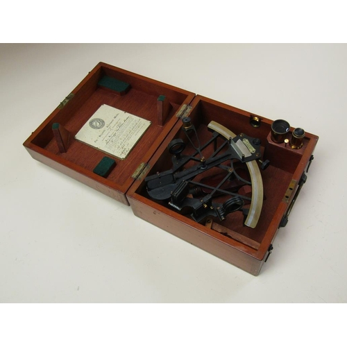 55 - A Marine sextant by the Hezzanith Instruments Works, London and certified in Sept. 1928.  The body i... 