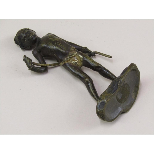 81 - A pair of early 20c Bergmann cold painted bronze figures of an African girl and a boy, each 10cm h.