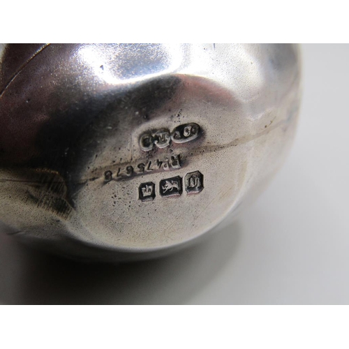 121 - A silver hatching baby bird pin cushion, Chester 1906, 5.5cm w.