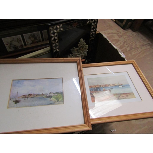 182 - BOX OF MIXED PICTURES AND PRINTS