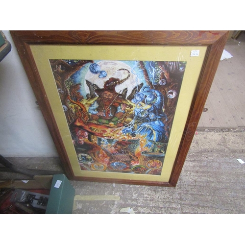 370 - TWO LARGE FRAMED HOBGOBLIN BEER POSTERS AND ONE OTHER