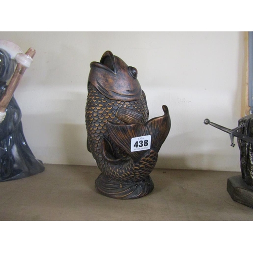 438 - LARGE BRONZED FIGURE OF A FISH