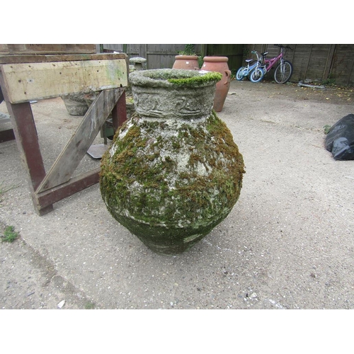 938 - ORB SHAPED CONCRETE GARDEN PLANTER