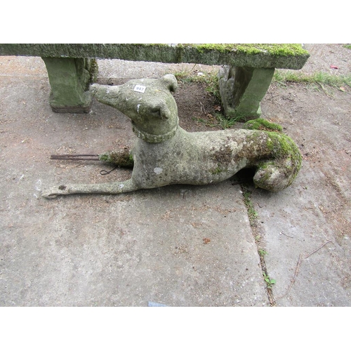 947 - CONCRETE GARDEN FIGURE OF A GREYHOUND