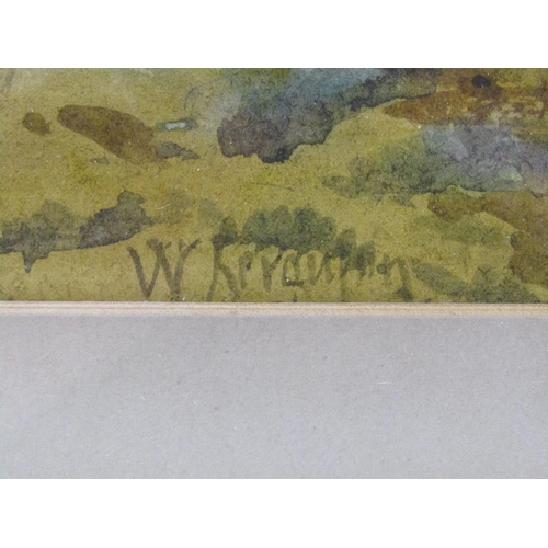 1007 - W J FERGUSON - NEIDEATH CASTLE, NR PEEBLES, SIGNED WATERCOLOUR, F/G, 23.5CM X 33CM