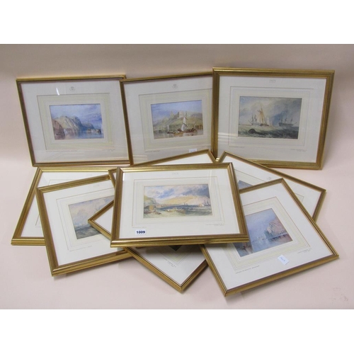 1009 - SERIES OF TEN J M W TURNER COLOURED PRINTS - VARIOUS TITLES FROM THE TATE GALLERY EDITIONS, EACH F/G... 