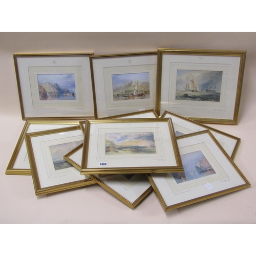 1009 - SERIES OF TEN J M W TURNER COLOURED PRINTS - VARIOUS TITLES FROM THE TATE GALLERY EDITIONS, EACH F/G... 