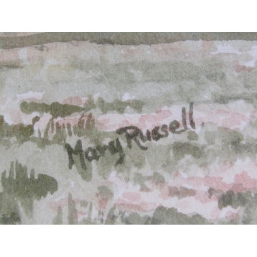 1010 - MARY RUSSELL - SERIES OF THREE TANZANIAN LANDSCAPES INCL MOUNT KILAMANJARO, EACH SIGNED WATERCOLOURS... 