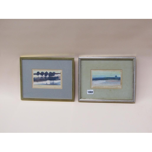 1082 - MICHAEL BEDLAM - PAIR, COASTAL SCENES, COLOUR WASH, 9CM X 15CM