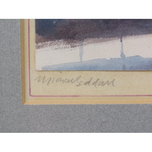 1082 - MICHAEL BEDLAM - PAIR, COASTAL SCENES, COLOUR WASH, 9CM X 15CM