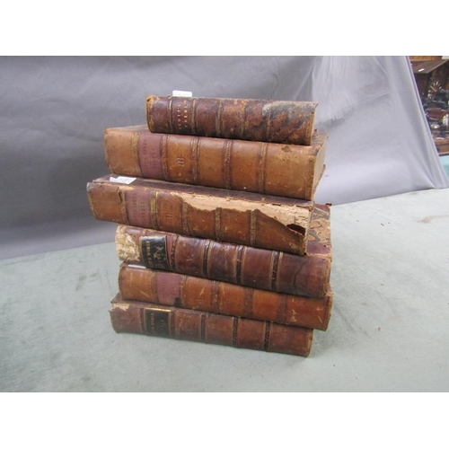 1137 - QTY OF ANTIQUE LEATHER BOUND BOOKS, SCOTTS WORKS, NOVELS AND POEMS