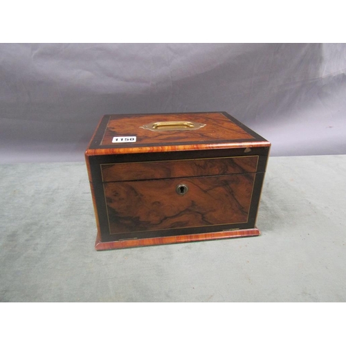 1150 - 19c JEWELLERY CHEST 25cms W