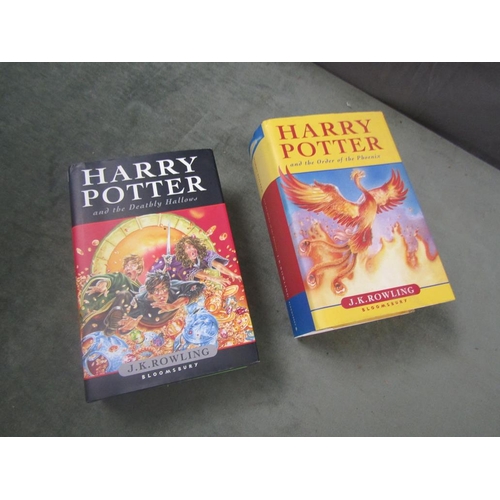 1159 - TWO BOOKS, HARRY POTTER DEATHLY HALLOWS AND ORDER OF THE PHOENIX