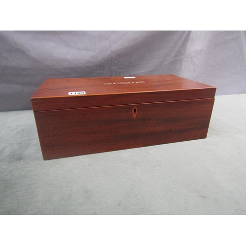 1199 - 19c MAHOGANY FOSSIL COLLECTORS BOX WITH CONTENTS, 38cms W