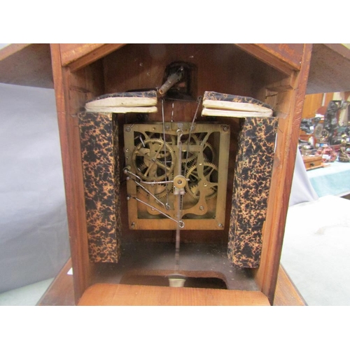 1230 - BLACK FOREST MANTEL CUCKO CLOCK - 44cms H