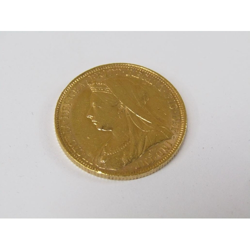 1276 - VICTORIAN GOLD SOVEREIGN DATED 1900