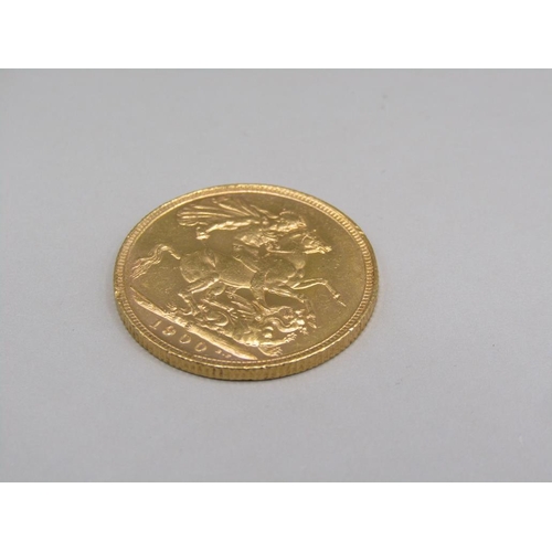 1276 - VICTORIAN GOLD SOVEREIGN DATED 1900