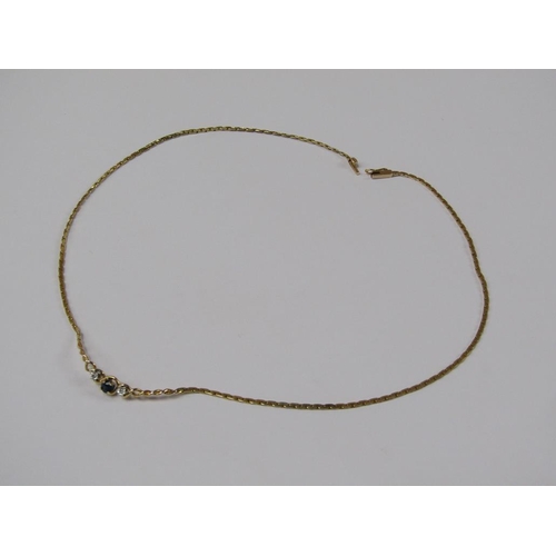 1278 - GOLD DIAMOND SAPPHIRE NECKLACE