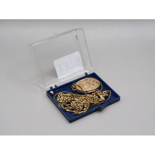 1376 - BOX OF MIXED 9ct GOLD TO INC. LOCKEET 9.1g