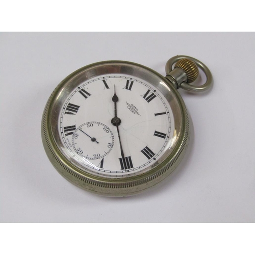 1446 - KAY STANDARD LEVER POCKET WATCH AND A STARRETT MICROMETER