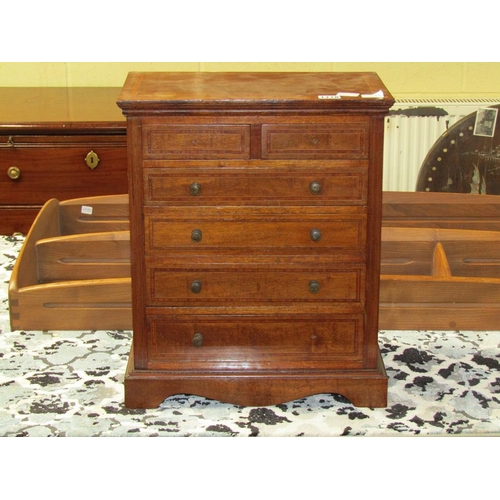 1778 - EDWARDIAN INLAID COLLECTORS CHEST 40 x 49 cms