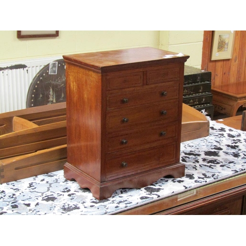 1778 - EDWARDIAN INLAID COLLECTORS CHEST 40 x 49 cms