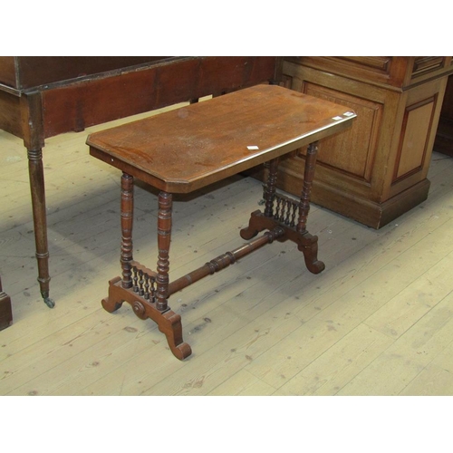 1784 - VICTORIAN STRETCHER TABLE 90 x 64 cms