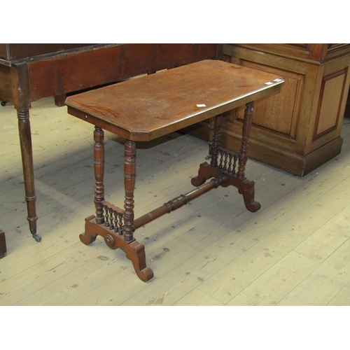 1784 - VICTORIAN STRETCHER TABLE 90 x 64 cms