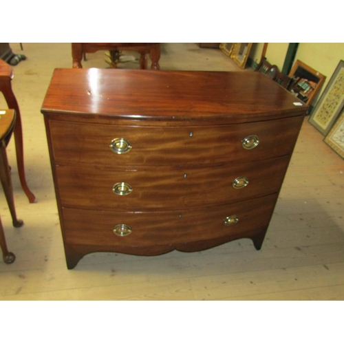 1789 - GEORGIAN MAHOGANY BOW FRONTED CHEST