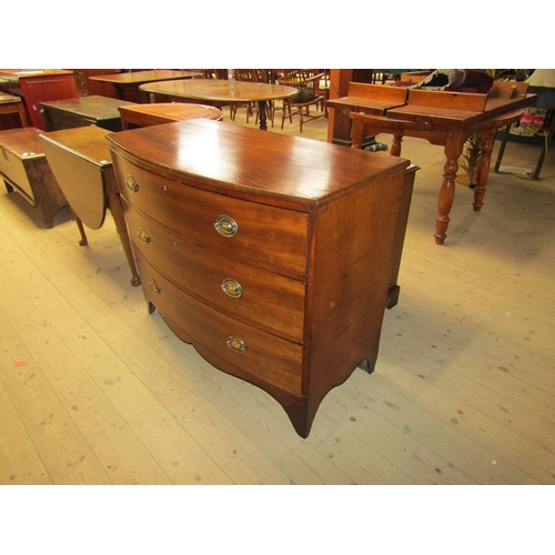 1789 - GEORGIAN MAHOGANY BOW FRONTED CHEST