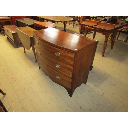 1789 - GEORGIAN MAHOGANY BOW FRONTED CHEST