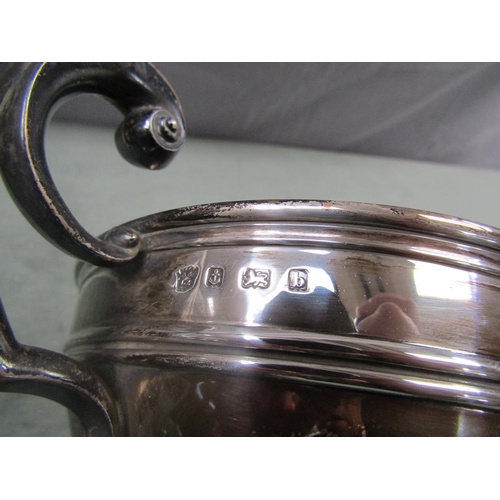 1502 - SILVER TWO HANDLED CHALLANGE CUP, 13.7ozt, 23CM