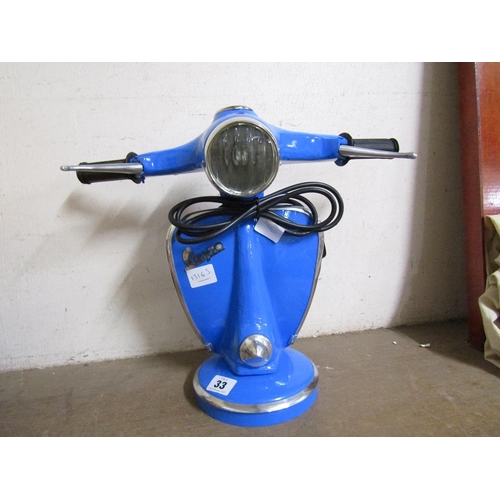 33 - REPRO BLUE VESPA LAMP