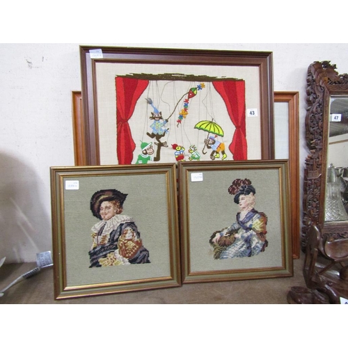 43 - NEEDLEWORK FRAMED PICTURE